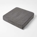 Coussin d'assise déhoussable en suédine  Gris - HOMESCAPES