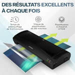 ACROPAQ Plastifieuse A3- Avec Coupe-papier Avec 50 feuilles de plastification et Arrondisseur de coins- Plastification à chaud/froid
