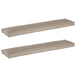 vidaXL Coussins de palette pour banc 2 Pièces Taupe 180x40x8 cm Tissu Oxford