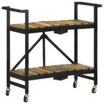 vidaXL Chariot de cuisine 87x36x81 cm Bois massif de récupération