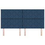 Tête de lit LED vidaXL design blocs diamant bleu 180 cm tissu