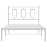 vidaXL Cadre de lit métal sans matelas et tête de lit blanc 100x190 cm