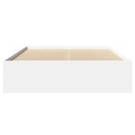 vidaXL Cadre de lit Blanc 120x190 cm bois d'ingénierie