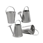 Arrosoir et seau en métal  2 types  2 - 3 cm  4 pièces