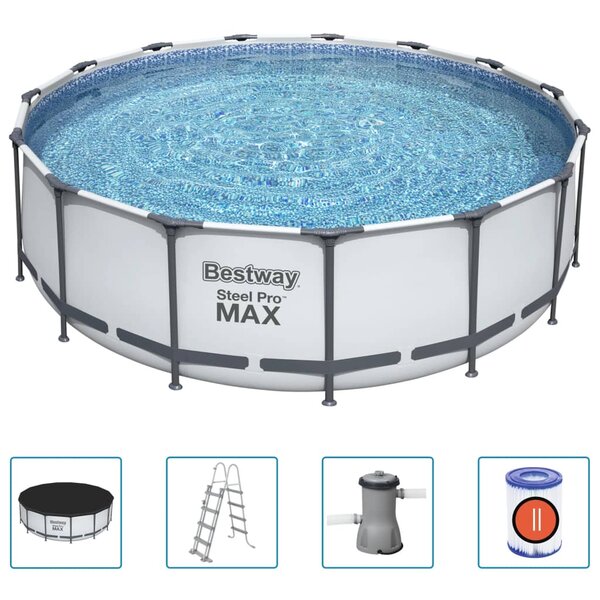 Bestway Ensemble de piscine Steel Pro MAX Rond 457x122 cm