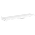 vidaXL Étagères murales flottantes 2 Pièces blanc 120x23 5x3 8 cm MDF
