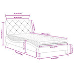 vidaXL Lit avec matelas bleu 80x200 cm velours