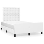 vidaXL Cadre de lit sans matelas blanc 120x200 cm similicuir