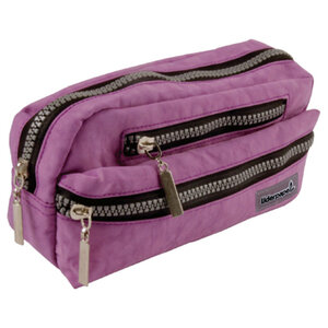 Trousse scolaire liderpapel large ovale 3 compartiments     195x40x100mm coloris viole    t