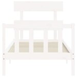 vidaXL Cadre de lit sans matelas blanc bois de pin massif