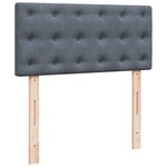 vidaXL Sommier à lattes de lit et matelas Gris foncé 90x190 cm Velours