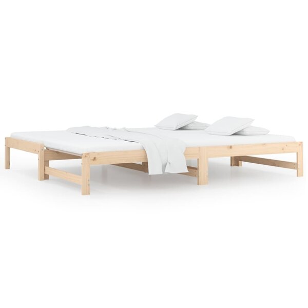 vidaXL Lit coulissant 2x(80x200) cm Bois de pin massif