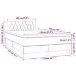 vidaXL Sommier à lattes de lit matelas et LED marron foncé 120x190 cm