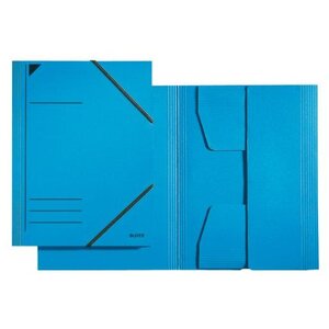Chemise à élastiques, format A4, carton 320 g/m2, bleu LEITZ