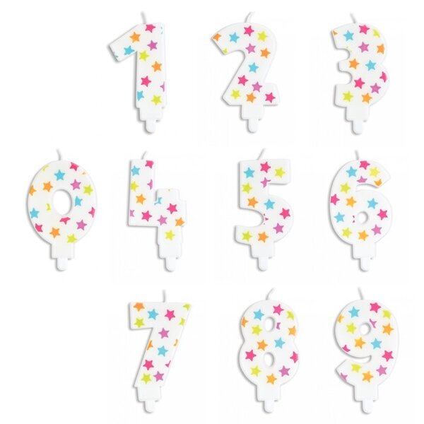 Kit 10 bougies anniversaire chiffres