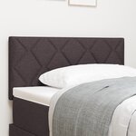 Tête de lit vidaXL Design en Blocs de Diamant Marron Foncé 90 cm en Tissu