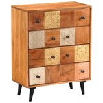 vidaXL Commode à tiroirs 60x30x75 cm Bois d'acacia massif