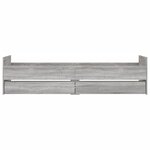 vidaXL Cadre de lit avec tiroirs sans matelas sonoma gris 90x190 cm