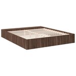 vidaXL Cadre de lit chêne marron 200x200 cm bois d'ingénierie