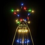 vidaXL Sapin de Noël avec piquet 1134 LED Colorées 800 cm