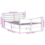 vidaXL Cadre de lit avec tête de lit cire marron 120x190cm bois de pin