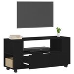 vidaXL Meuble TV noir 102x34 5x43 cm bois d'ingénierie