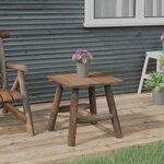 vidaXL Table d'appoint 49x49x50 cm bois massif d'épicéa