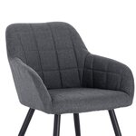 Chaise de salle à manger en lin gris foncé 19_0000414