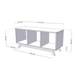 Meuble de rangement NABOSKY verni 1x3