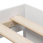 vidaXL Cadre de lit de rangement Blanc 90x200 cm