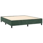 vidaXL Sommier à lattes de lit matelas et LED Vert foncé 180x200 cm