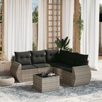 vidaXL Salon de jardin 6 Pièces avec coussins gris clair résine tressée