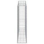 vidaXL Paniers à gabions arqués 25 Pièces 200x30x120/140 cm Fer galvanisé
