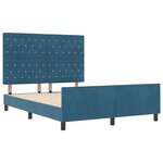 Lit vidaXL Bleu foncé 140x190 cm Velours