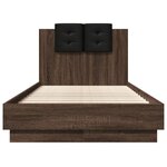 vidaXL Cadre de lit sans matelas chêne marron 90x190 cm