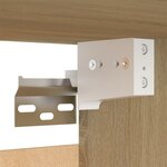 vidaXL Meuble TV Blanc et chêne sonoma 30 5x30x90 cm Bois d’ingénierie