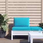 vidaXL Coussins de palette lot de 2 turquoise tissu Oxford