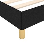 vidaXL Cadre de lit avec tête de lit noir 120x190 cm tissu