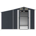vidaXL Abri de jardin anthracite 277x279x179 cm acier galvanisé