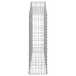 vidaXL Paniers à gabions arqués 11 Pièces 200x30x100/120 cm Fer galvanisé