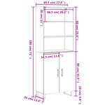 vidaXL Buffet haut Chêne sonoma 69 5x34x180 cm Bois d'ingénierie