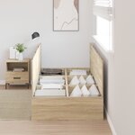 Cadre de lit de rangement vidaXL en chêne Sonoma 90x200 cm