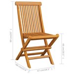 vidaXL Chaises de jardin avec coussins vert vif lot de 8 Teck massif