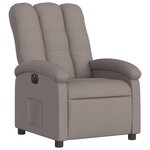 vidaXL Fauteuil inclinable électrique Taupe Tissu