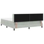 Lit box spring vidaXL avec matelas Gris clair 180x200 cm Velours