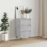 vidaXL Buffet gris béton 40x35x70 cm bois d'ingénierie