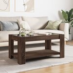 vidaXL Table basse avec LED chêne marron 93x53x45 cm bois d'ingénierie