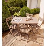 GROSFILLEX Chaise pliante Miami - Taupe