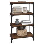 vidaXL Bibliothèque Chêne brun 60x33x100 cm Bois d'ingénierie et acier