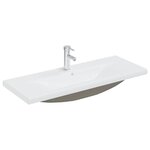 vidaXL Armoire d'évier et lavabo intégré Blanc/chêne sonoma Aggloméré